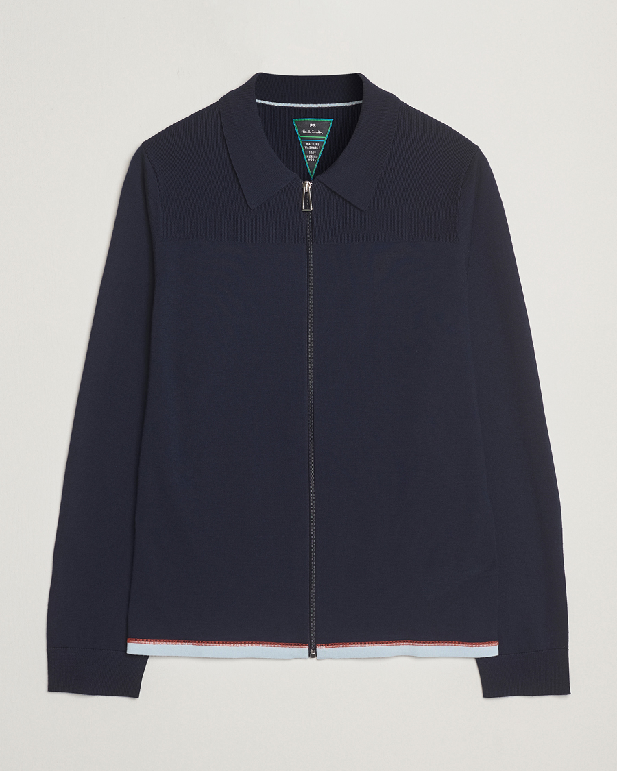 Herren | Pullover | PS Paul Smith | Merino Knitted Full Zip Navy