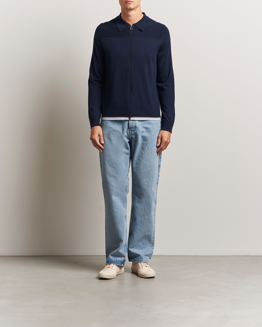 Herren | Pullover | PS Paul Smith | Merino Knitted Full Zip Navy