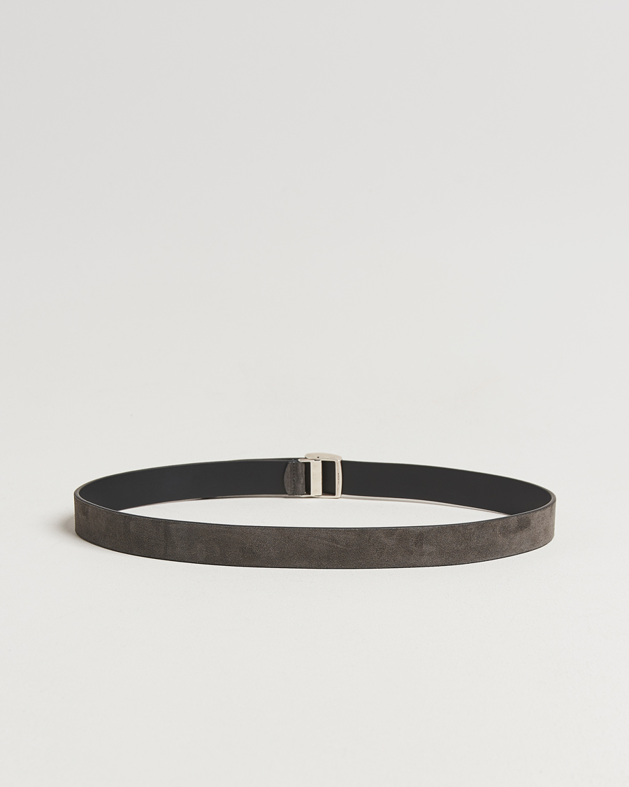 Herren | Gürtel | Anderson's | Suede Buckle Belt 3cm Grey