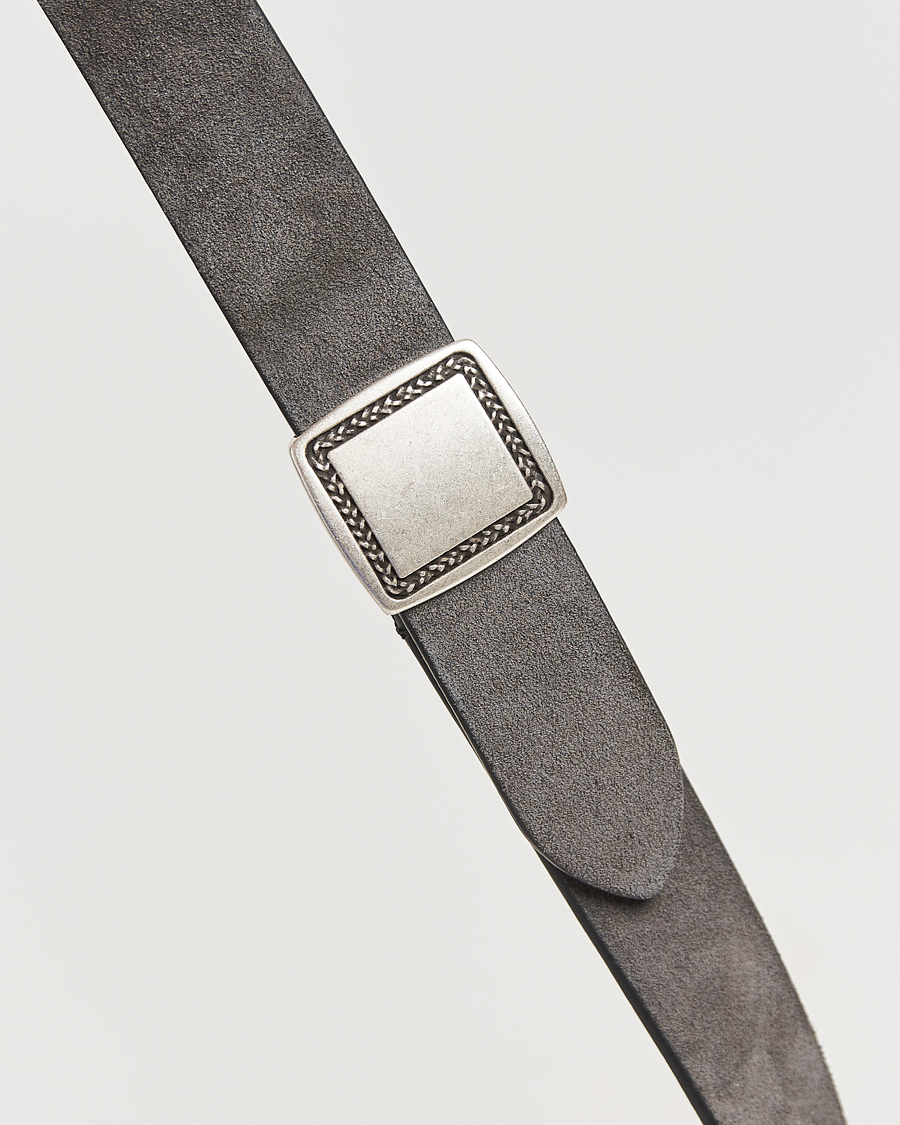 Herren | Gürtel | Anderson's | Suede Buckle Belt 3cm Grey