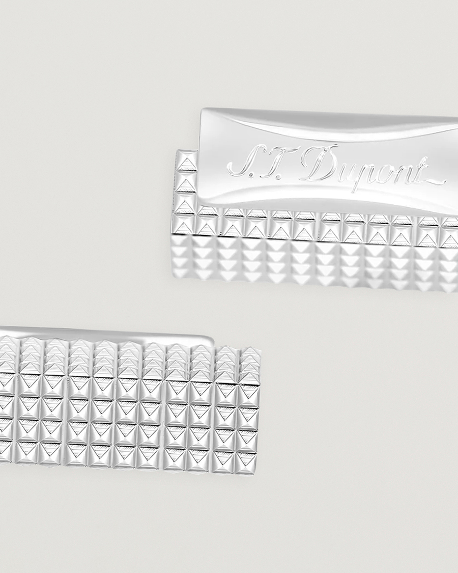 Herren | Manschettenknöpfe | S.T. Dupont | Cufflink Rectangle Diamond Head Silver