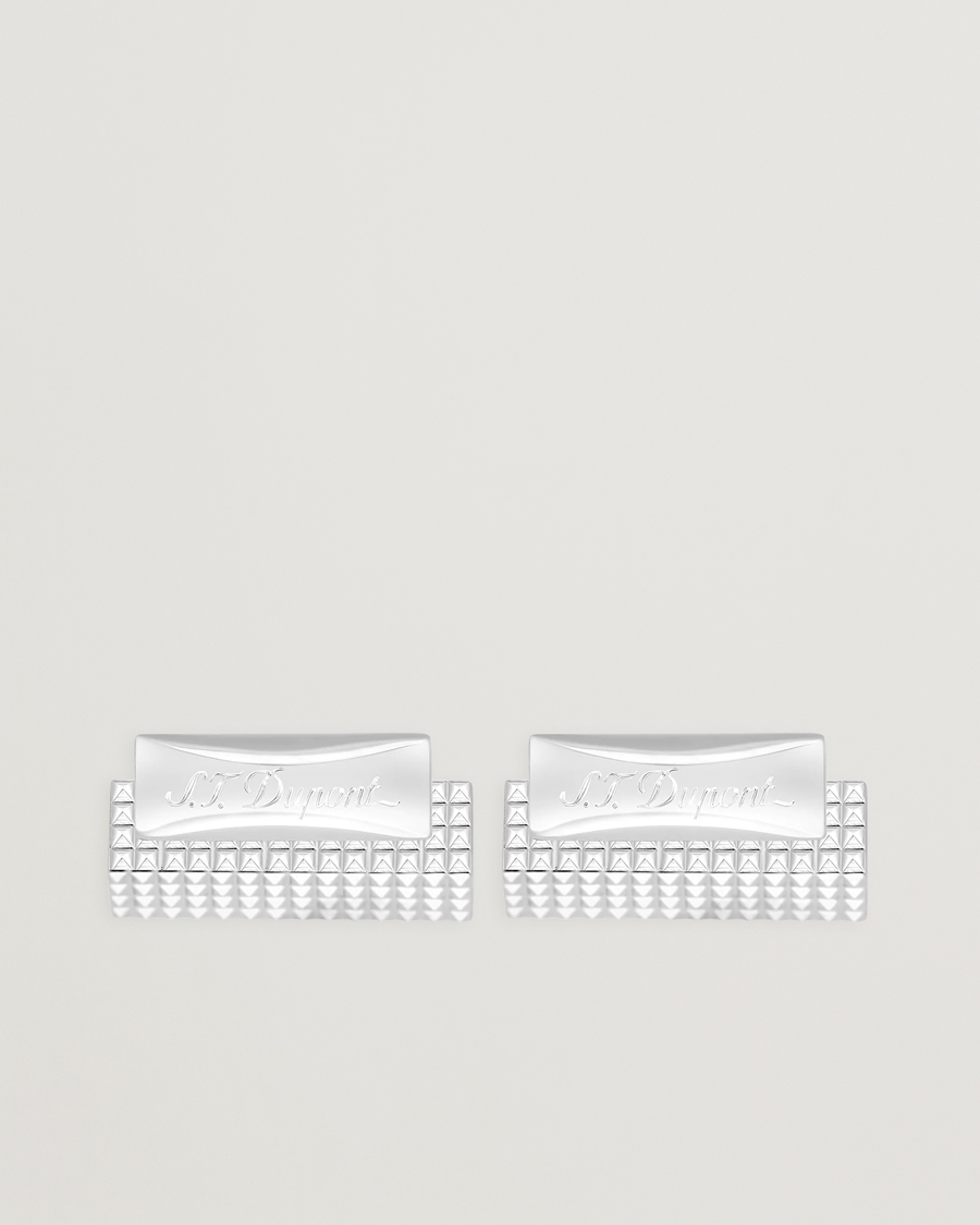Herren | Manschettenknöpfe | S.T. Dupont | Cufflink Rectangle Diamond Head Silver