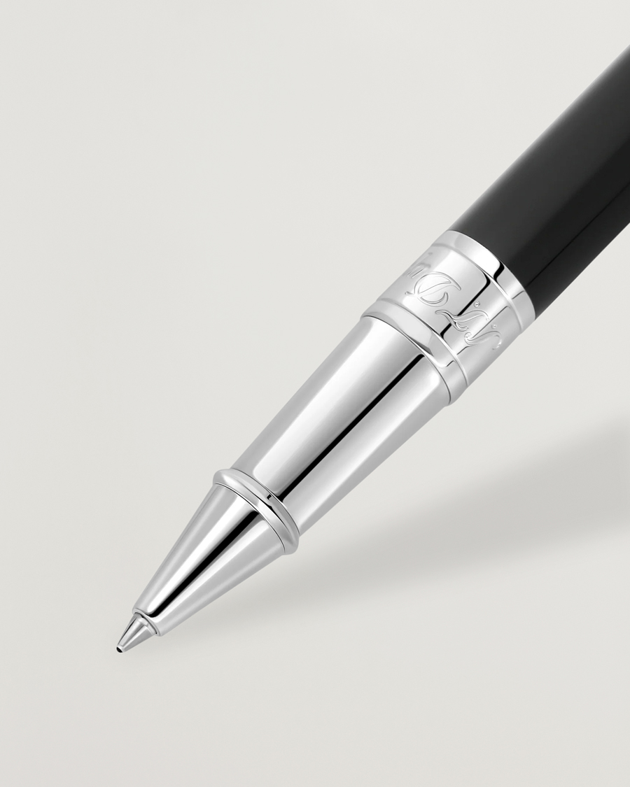Herren | S.T. Dupont D-Initial Rollerball Pen Black/Chrome | S.T. Dupont | D-Initial Rollerball Pen Black/Chrome