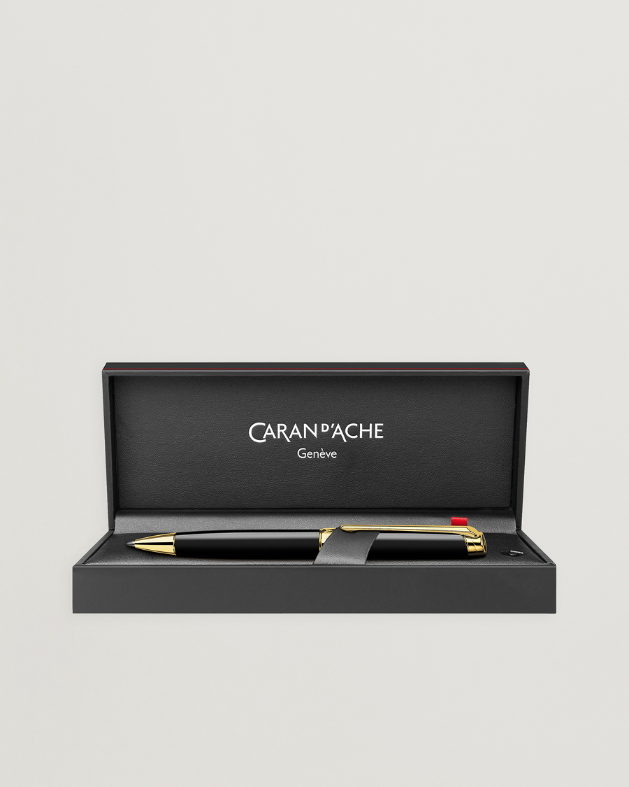 Herren | Stifte | Caran d'Ache | Caran d' Ache Léman Ballpoint Pen Ebony Black/Gold Plated
