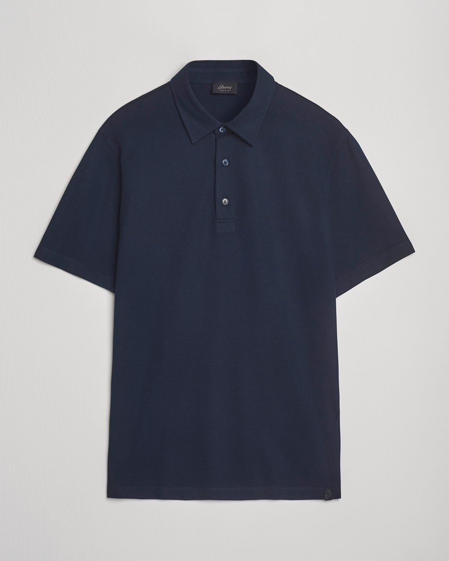 Herren | Poloshirts | Brioni | Short Sleeve Polo Piquet Navy