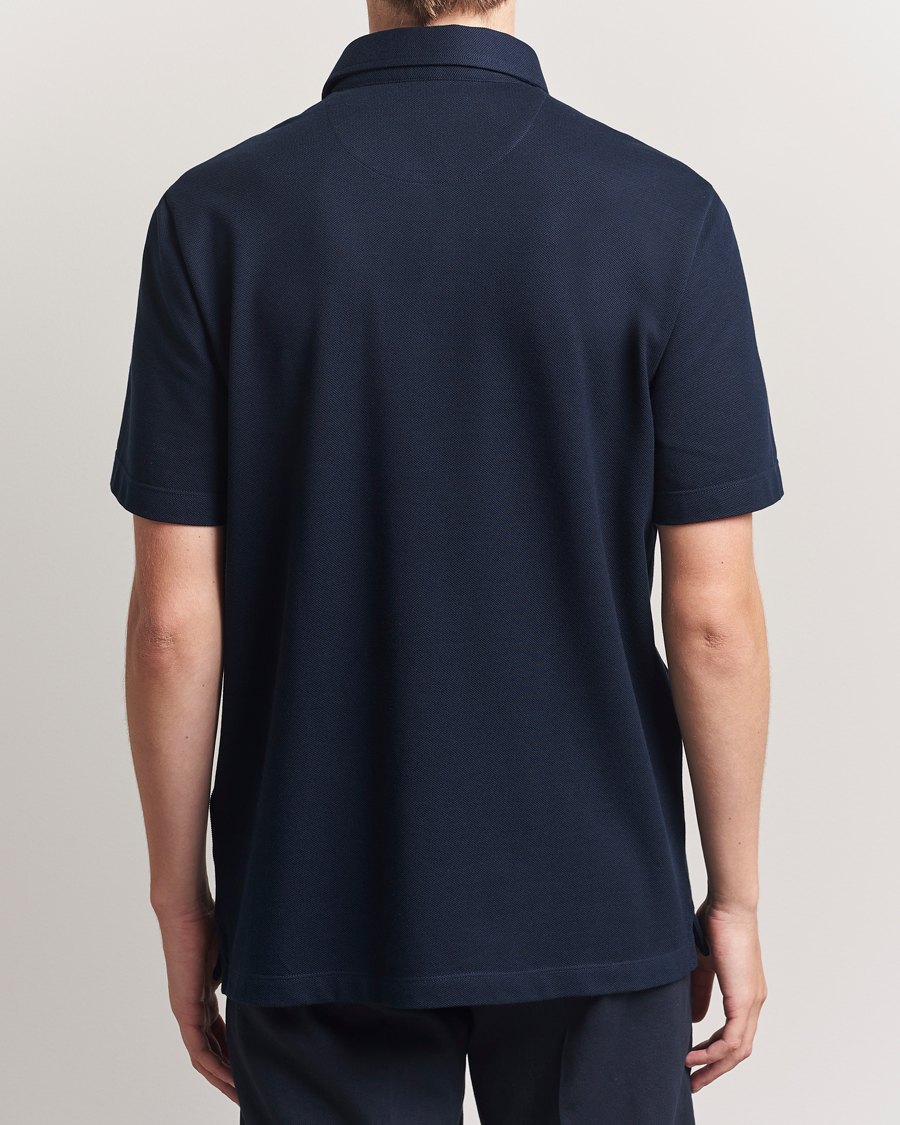 Herren | Poloshirts | Brioni | Short Sleeve Polo Piquet Navy