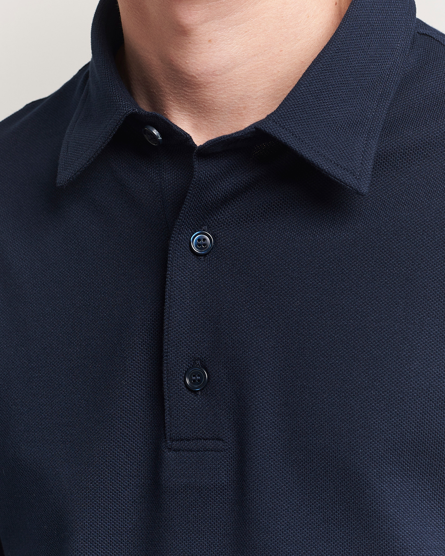 Herren | Poloshirts | Brioni | Short Sleeve Polo Piquet Navy