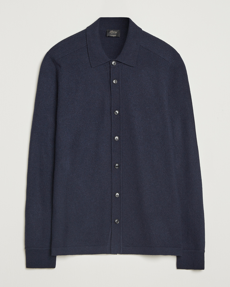 Herren | Pullover | Brioni | Cashmere Shirt Cardigan Navy