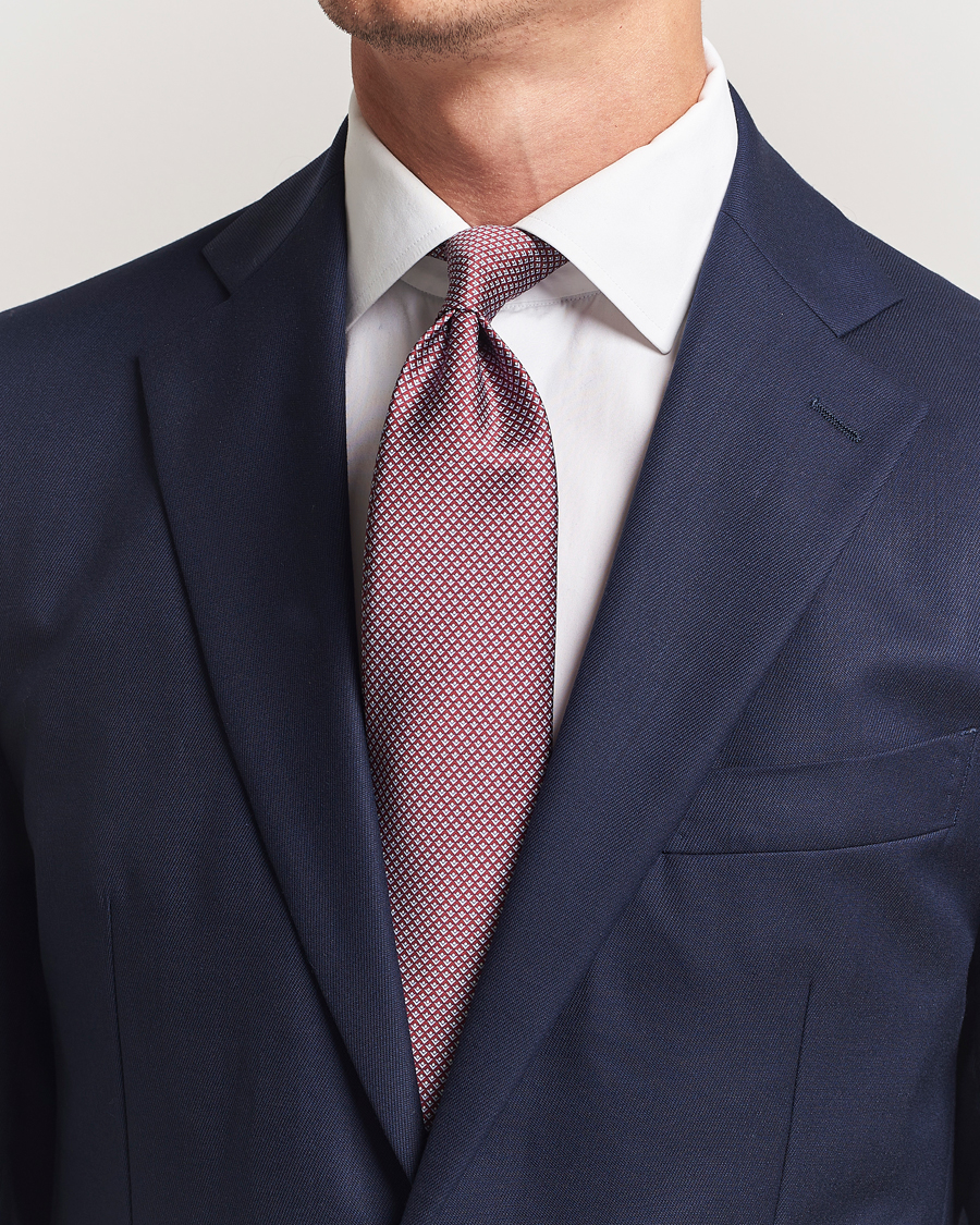 Herren | Krawatten | Brioni | Printed Silk Tie Red