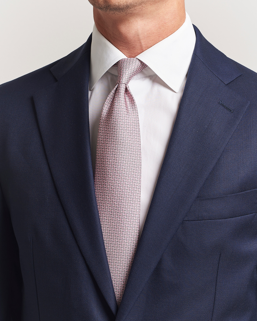 Herren | Krawatten | Brioni | Printed Silk Tie Pink