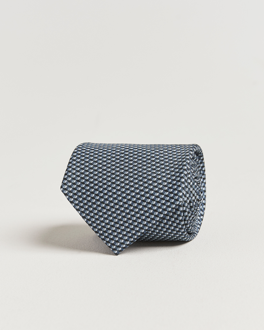 Herren | Krawatten | Brioni | Printed Silk Tie Navy