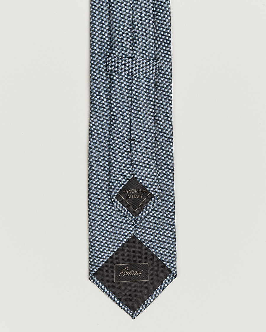 Herren | Krawatten | Brioni | Printed Silk Tie Navy