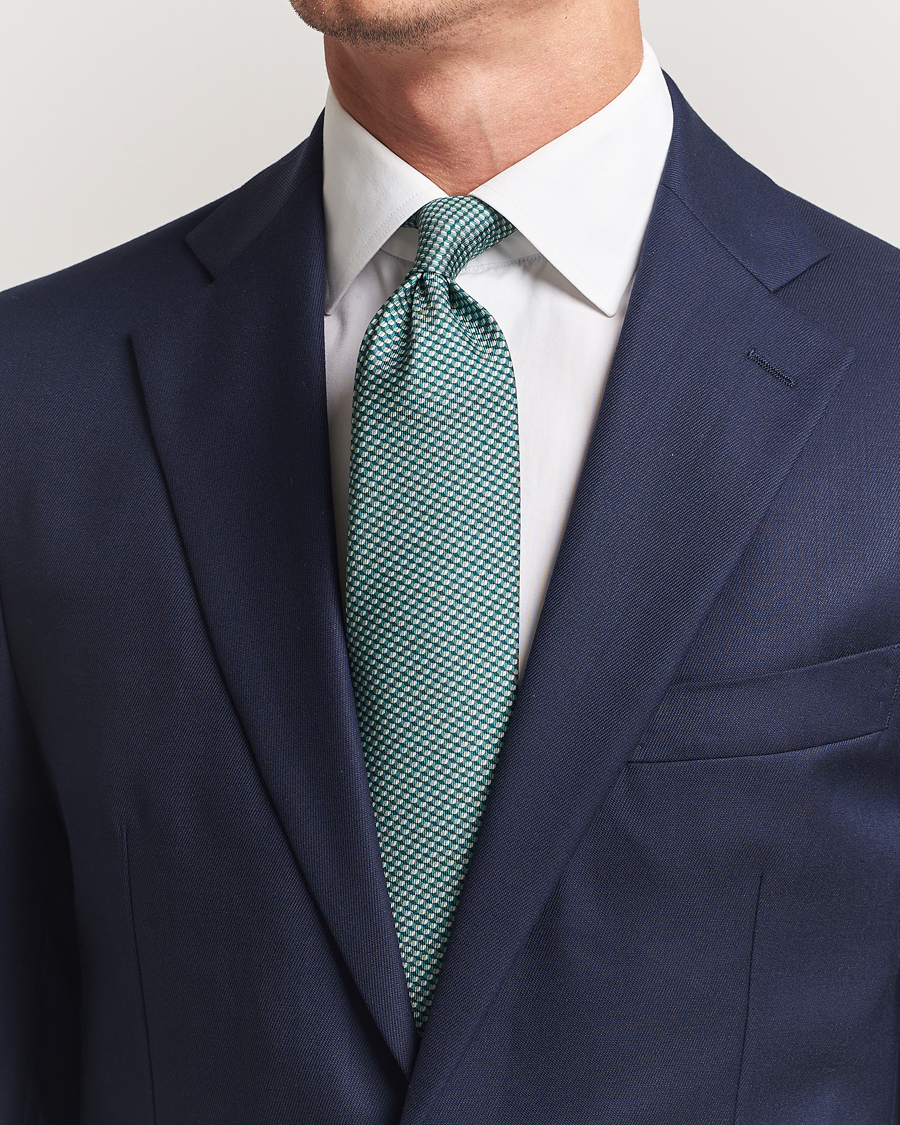Herren | Krawatten | Brioni | Printed Silk Tie Green