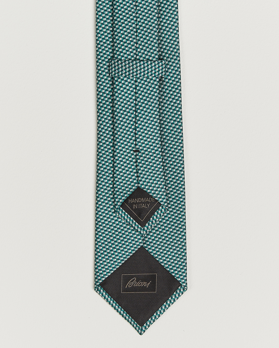 Herren | Krawatten | Brioni | Printed Silk Tie Green