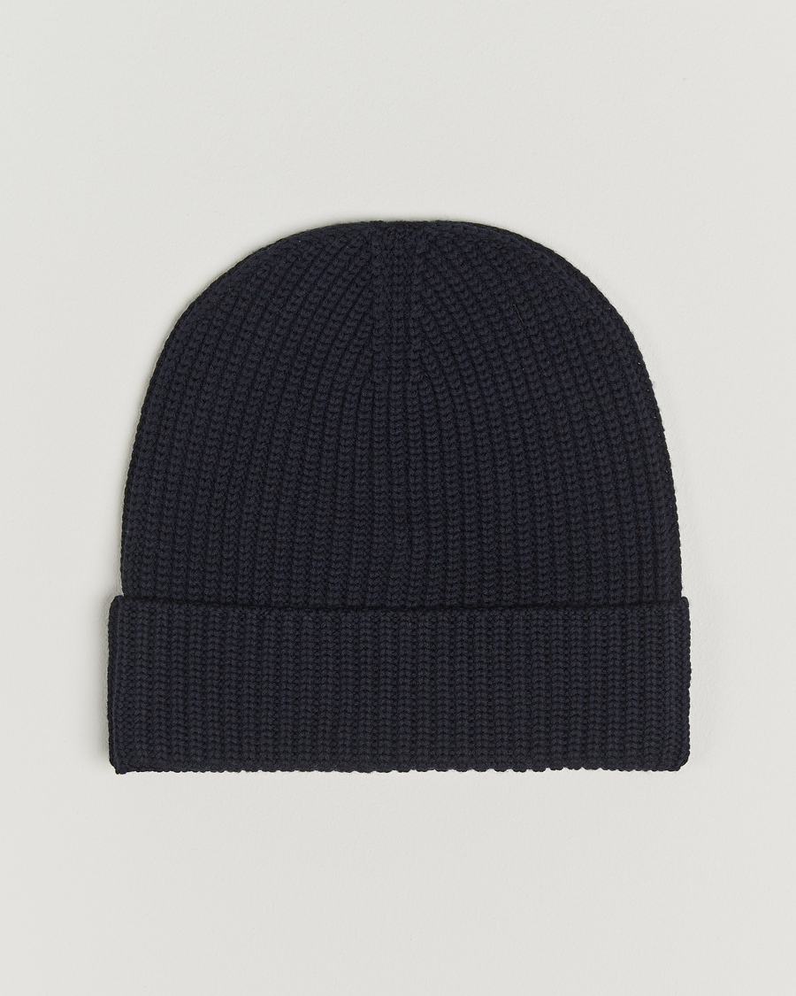 Herren | Mützen | Brioni | Rib Wool Beanie Navy