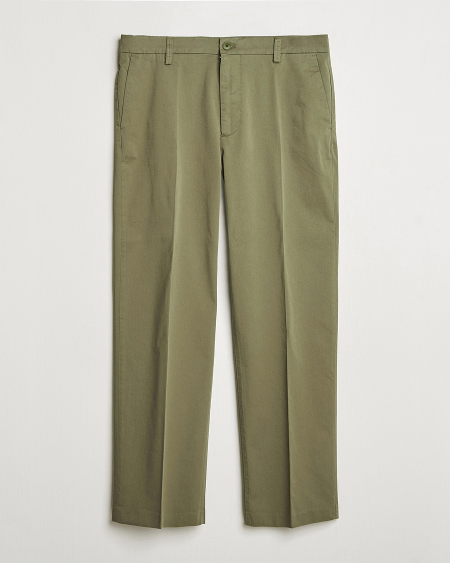 Herren | Hosen | NN07 | Paw Cotton/Lyocell Pleated Trousers Capers Green