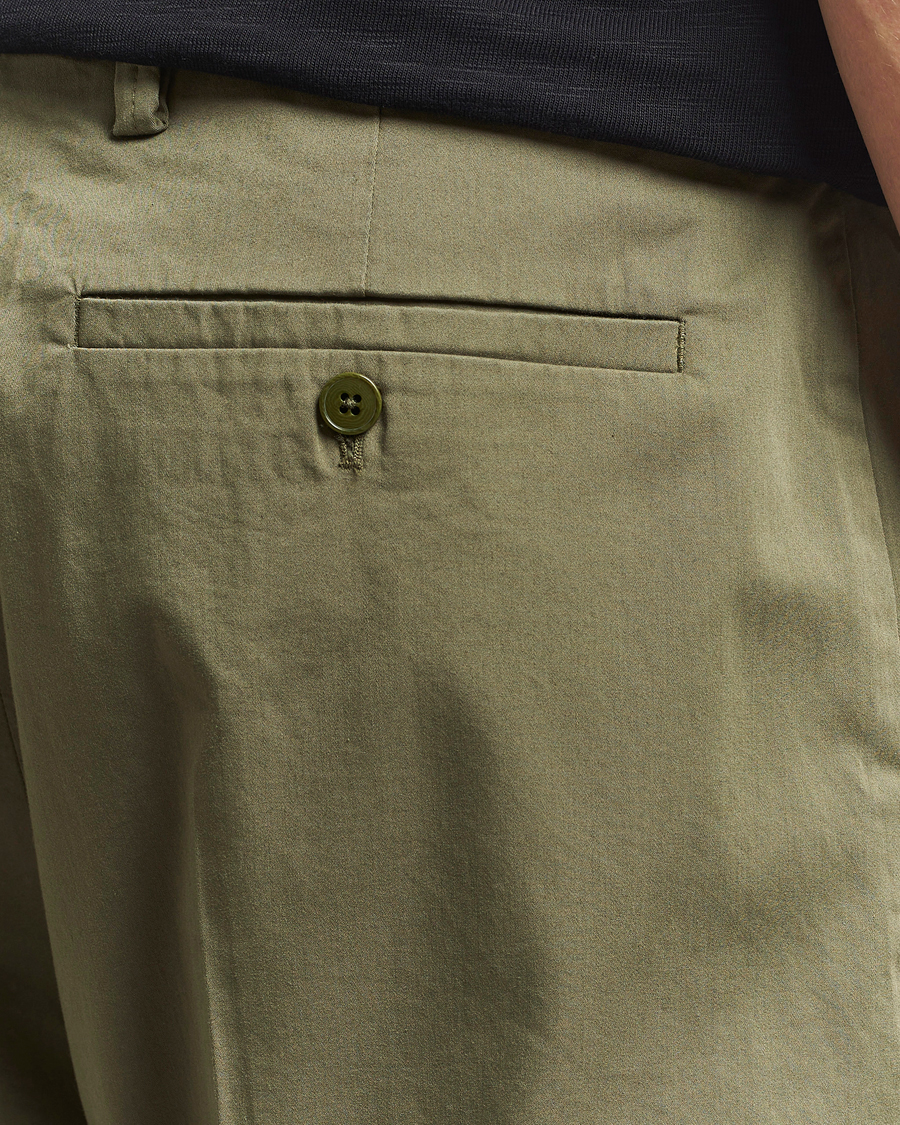 Herren | Hosen | NN07 | Paw Cotton/Lyocell Pleated Trousers Capers Green