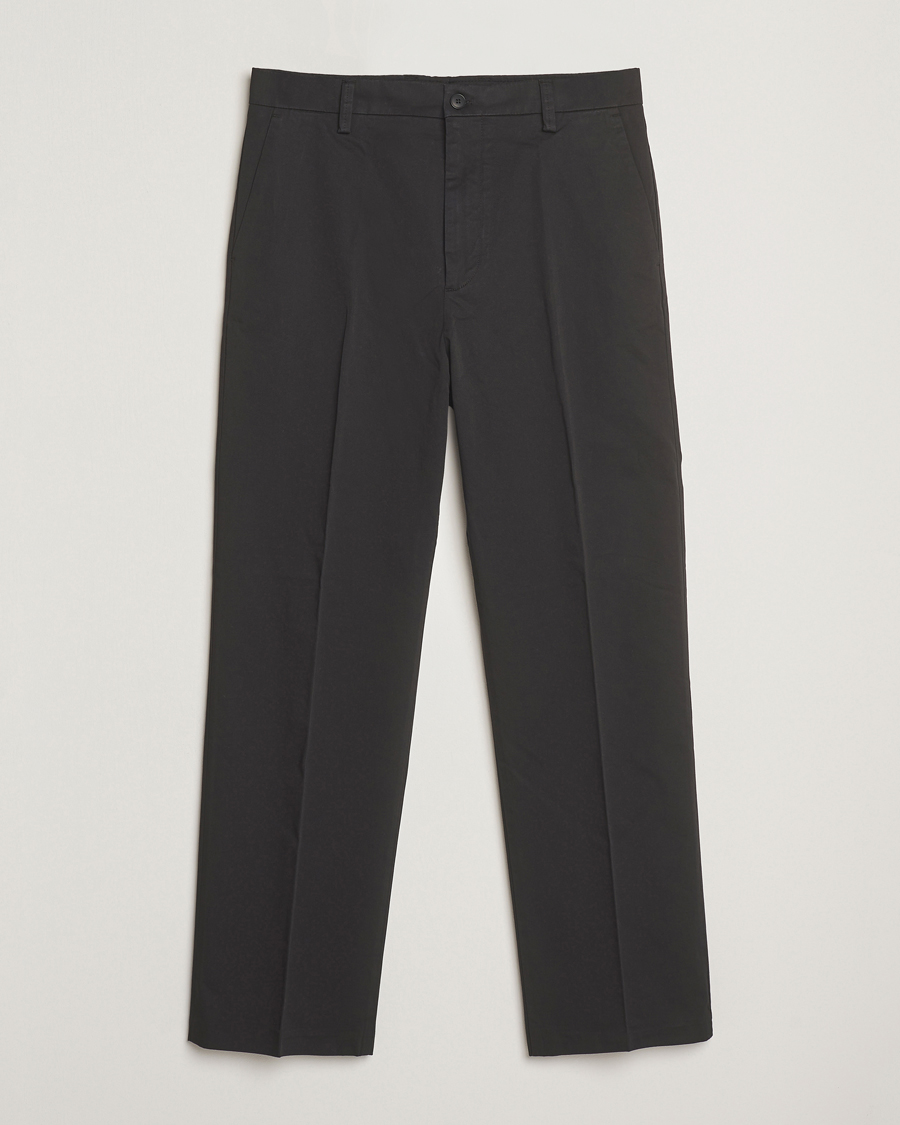 Herren | Hosen | NN07 | Paw Cotton/Lyocell Pleated Trousers Black