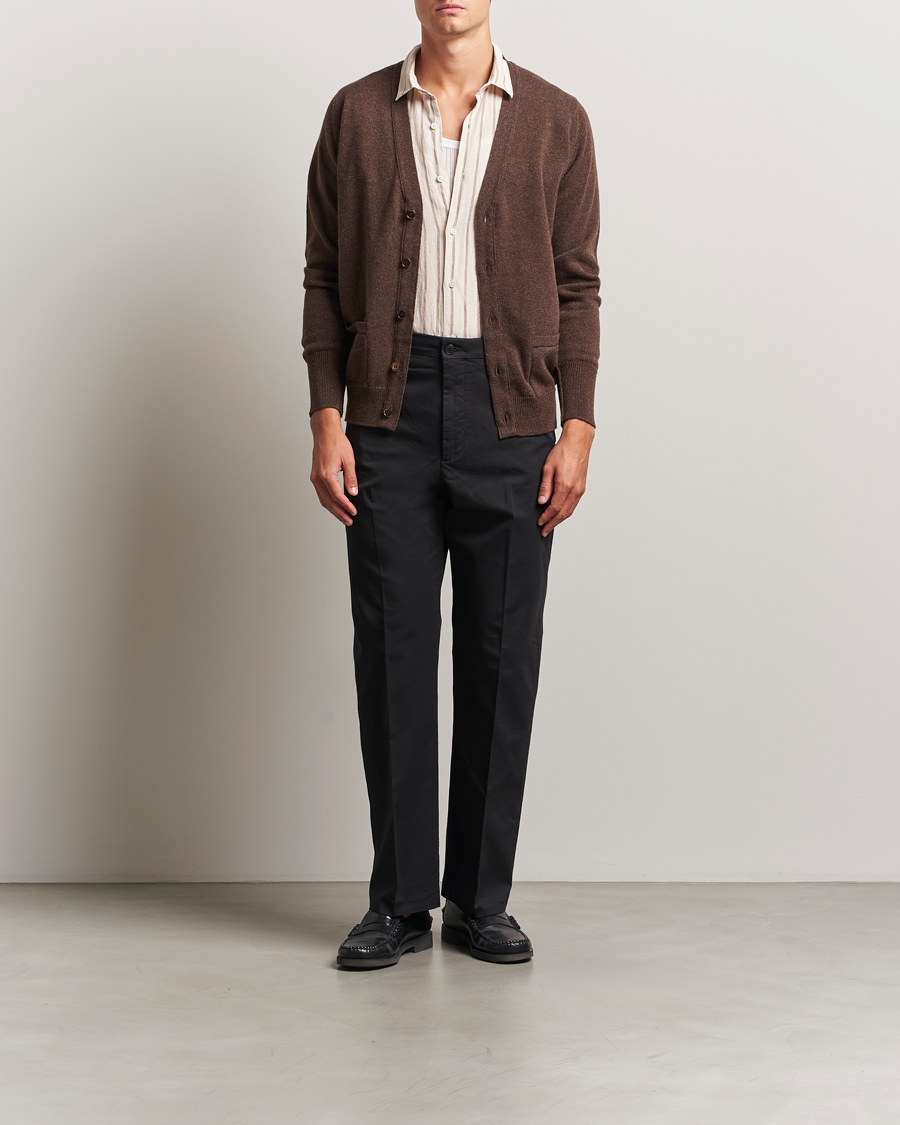 Herren | Hosen | NN07 | Paw Cotton/Lyocell Pleated Trousers Black