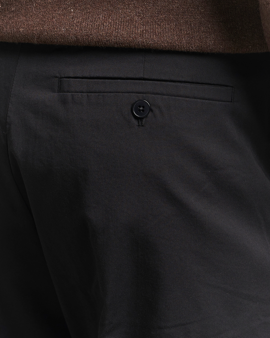 Herren | Hosen | NN07 | Paw Cotton/Lyocell Pleated Trousers Black