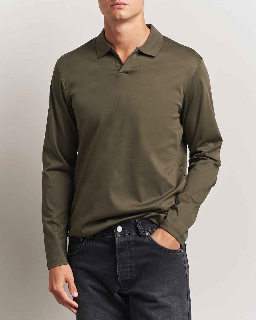 Herren | Poloshirts | NN07 | Paul Long Sleeve Polo Capers Green