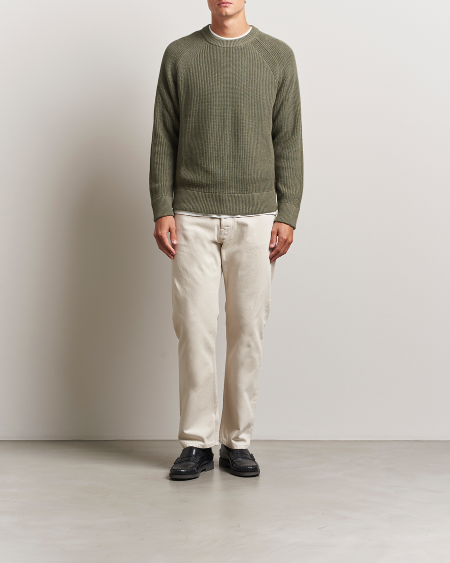 Herren | Pullover | NN07 | Jacobo Cotton Knitted Sweater Capers Green