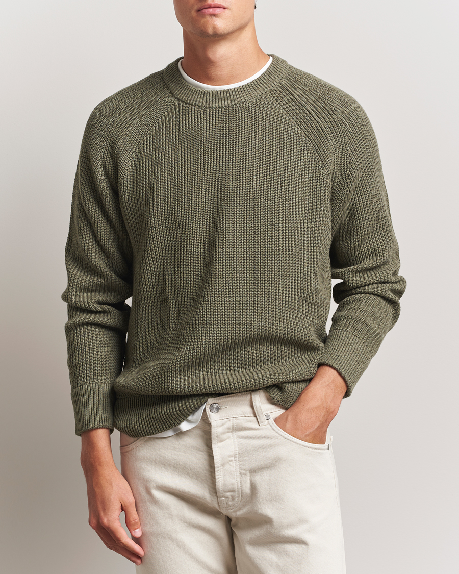 Herren | Pullover | NN07 | Jacobo Cotton Knitted Sweater Capers Green