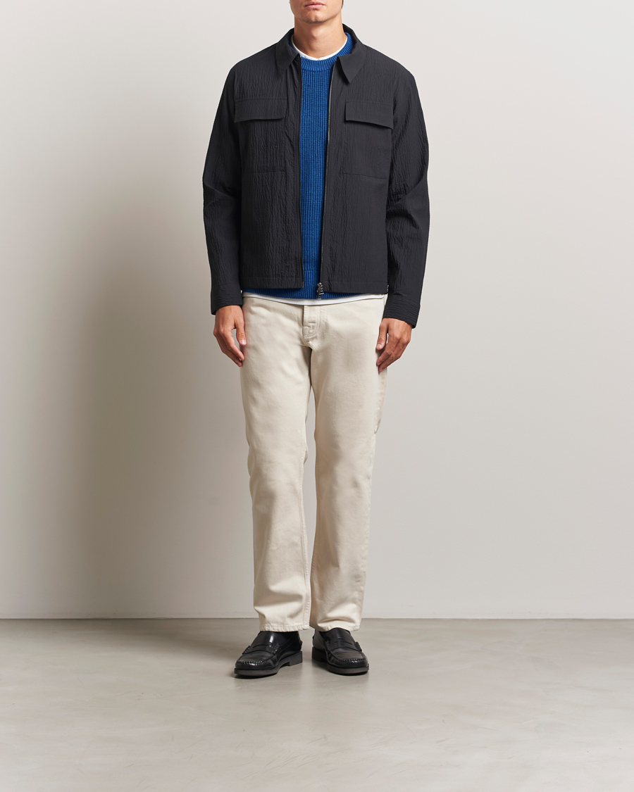 Herren | Jacken | NN07 | Alban Seersucker Shirt Jacket Black