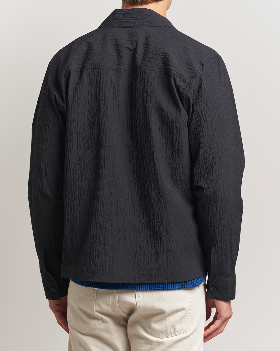Herren | Jacken | NN07 | Alban Seersucker Shirt Jacket Black