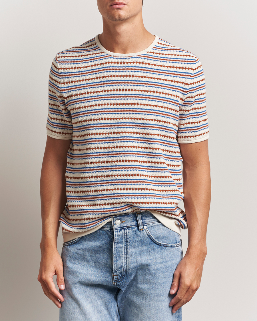 Herren | T-Shirts | NN07 | Bari Knitted Striped T-Shirt Multi