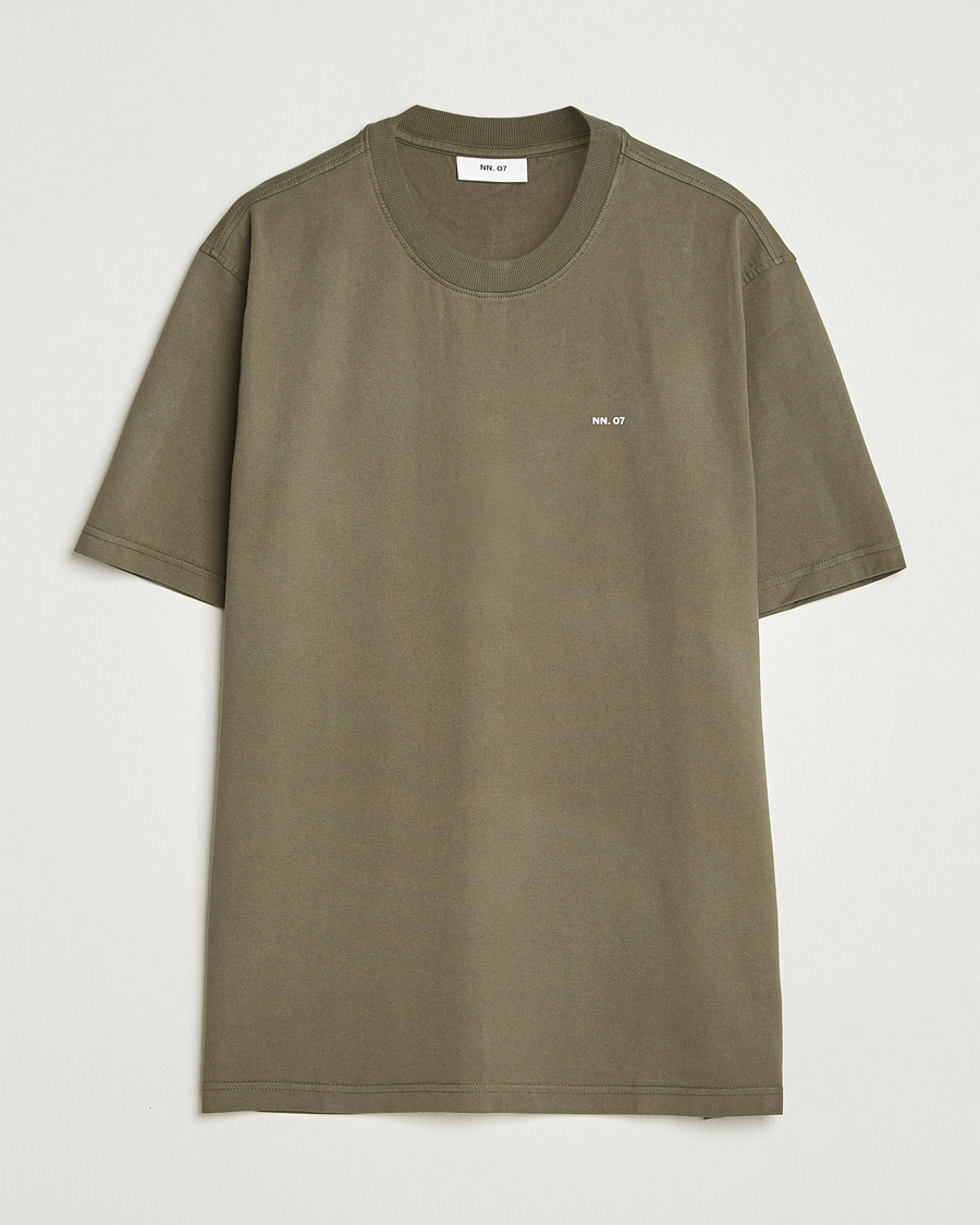 Herren | T-Shirts | NN07 | Abel Logo Crew Neck T-Shirt Capers Green