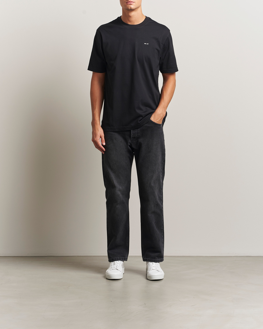 Herren | T-Shirts | NN07 | Abel Logo Crew Neck T-Shirt Black