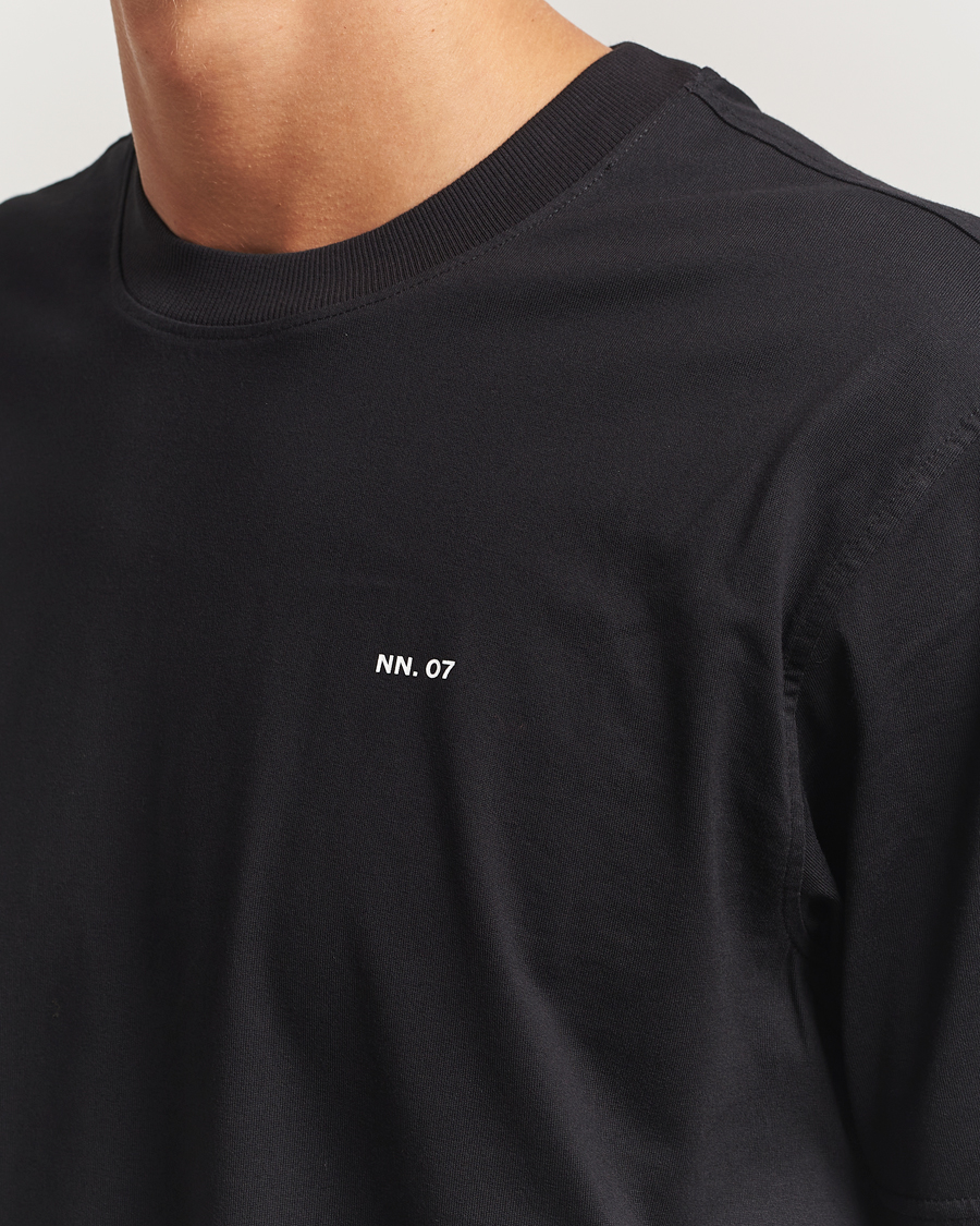 Herren | T-Shirts | NN07 | Abel Logo Crew Neck T-Shirt Black