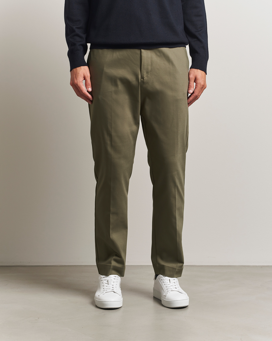 Herren | Hosen | NN07 | Baker Cotton Drawstring Trousers Capers Green