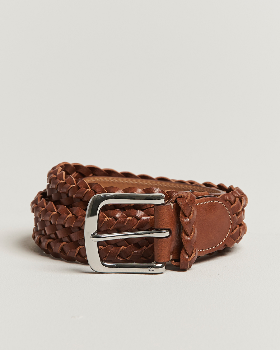 Herren | Gürtel | Ralph Lauren Purple Label | Braided Belt Dark Brown