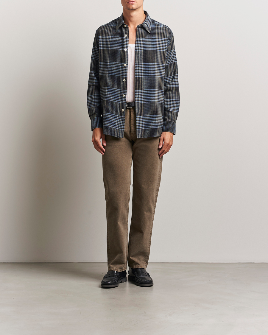 Herren | Hemden | Sunflower | Studio Flannel Shirt Blue Check