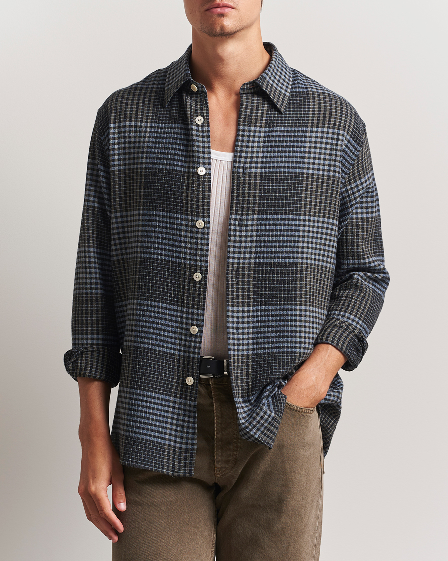 Herren | Hemden | Sunflower | Studio Flannel Shirt Blue Check