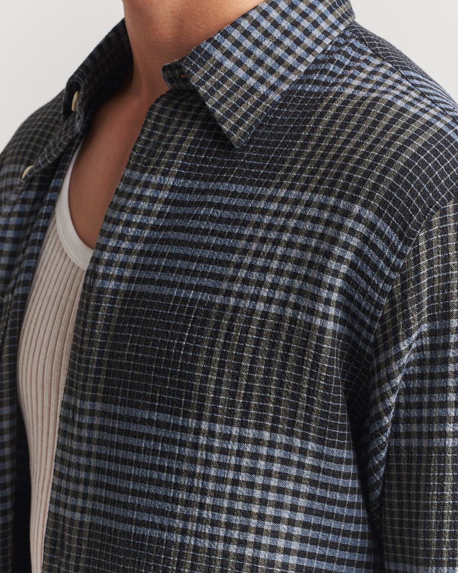 Herren | Hemden | Sunflower | Studio Flannel Shirt Blue Check