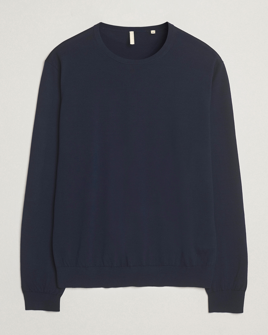 Herren | Pullover | Sunflower | Merino Crew Neck Navy