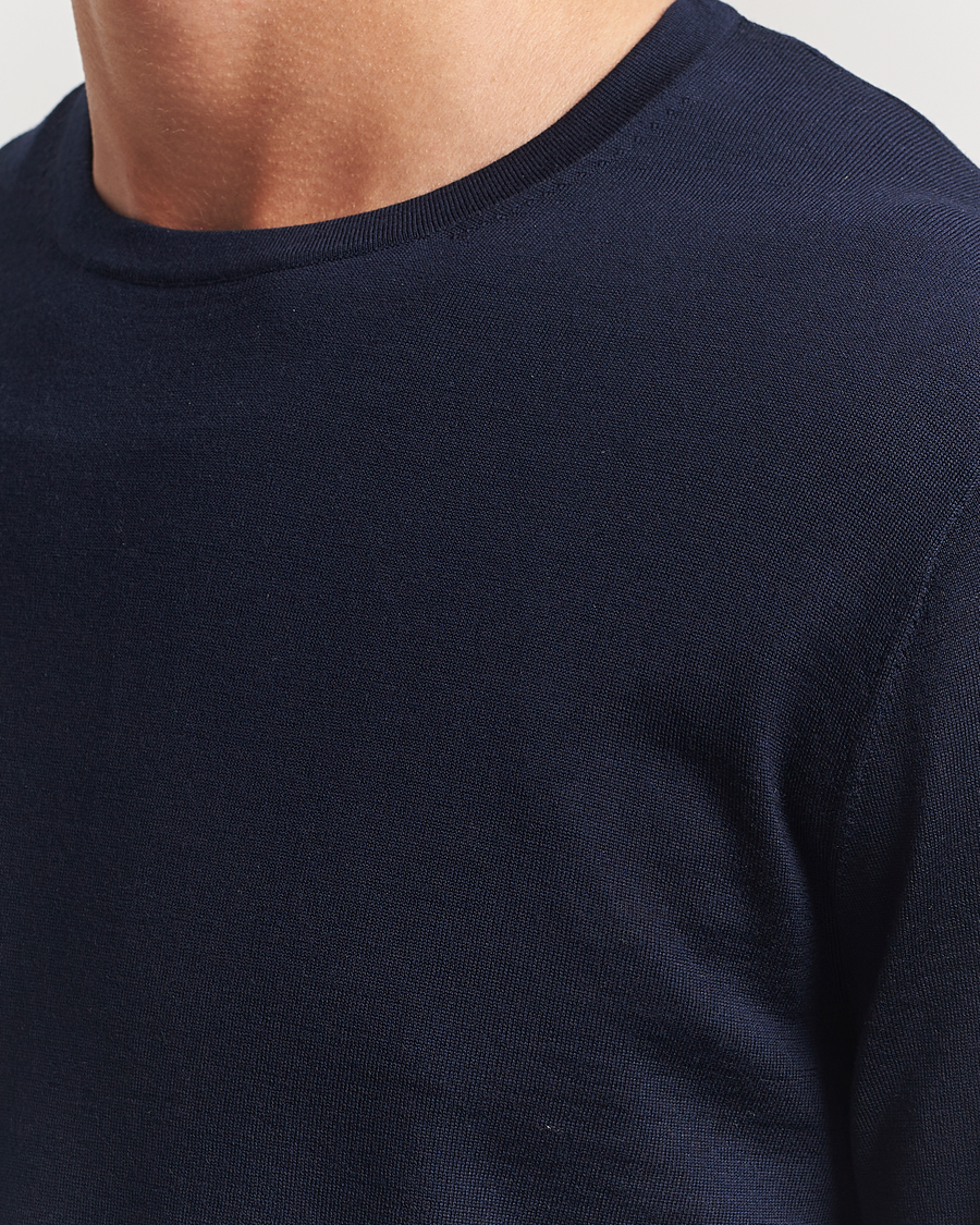 Herren | Pullover | Sunflower | Merino Crew Neck Navy