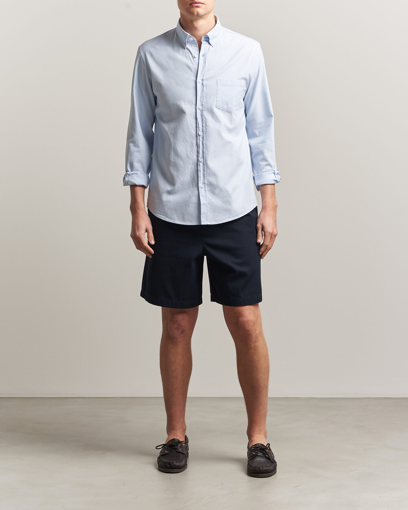Herren | Hemden | Sunspel | Oxford Button Down Shirt Light Blue