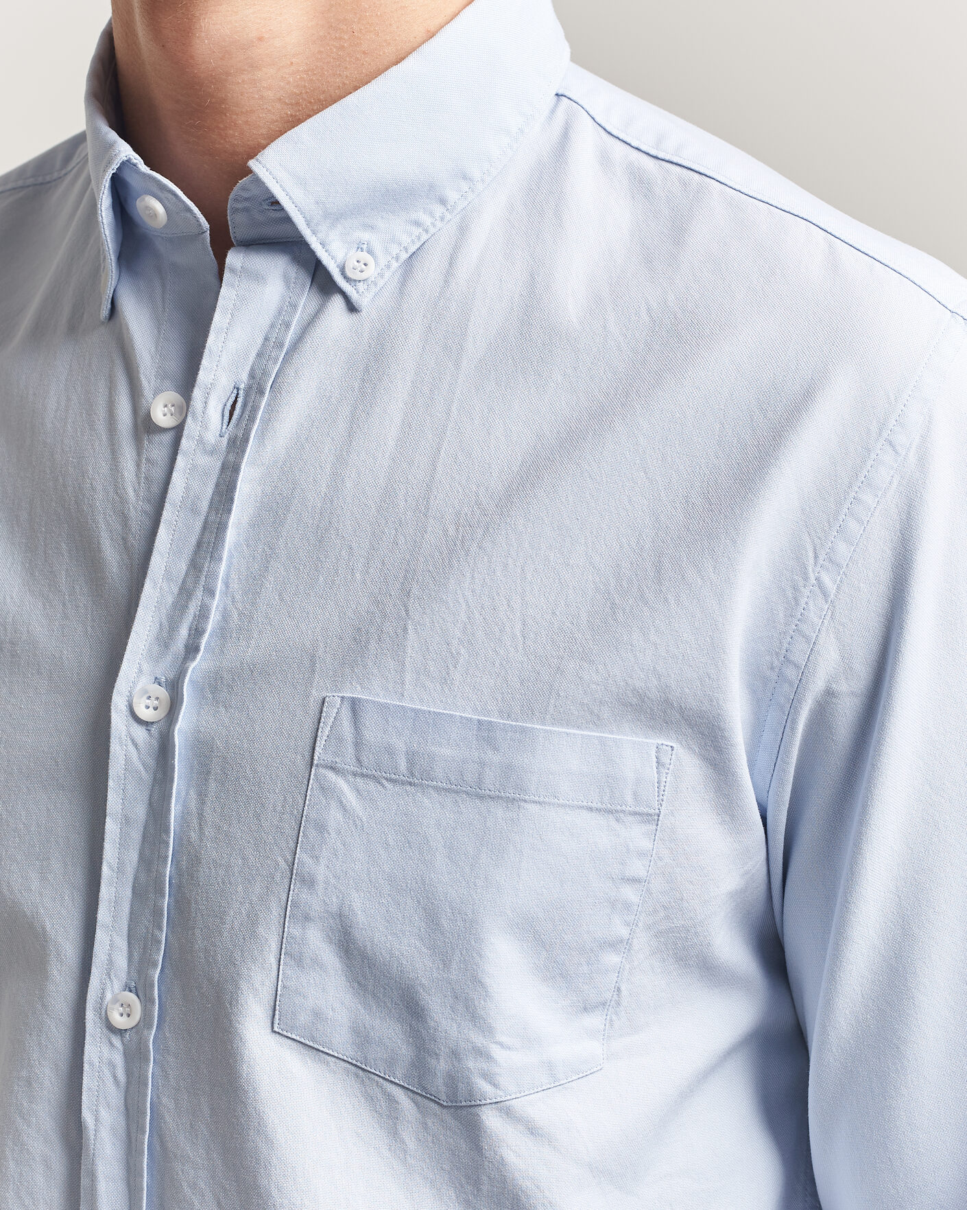 Herren | Hemden | Sunspel | Oxford Button Down Shirt Light Blue