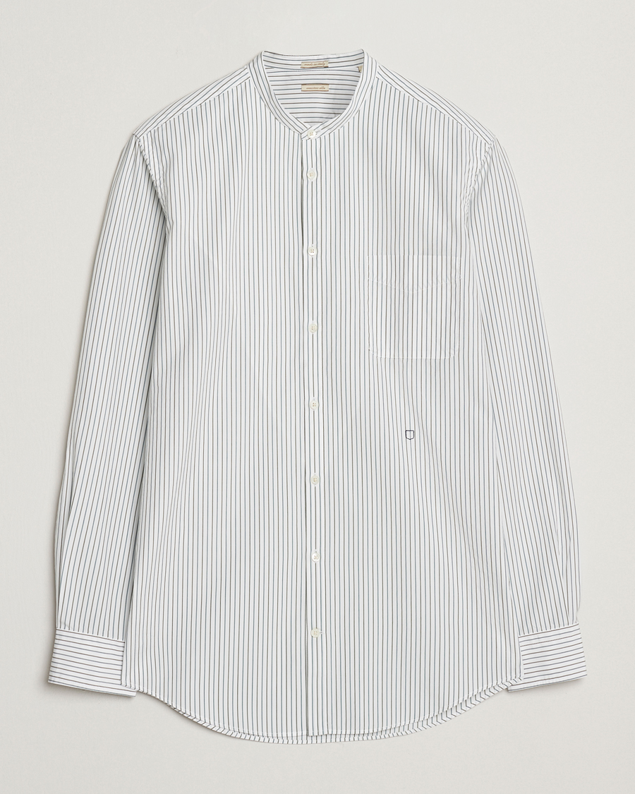 Herren | Hemden | Massimo Alba | Noto Guru Collar Shirt White/Green