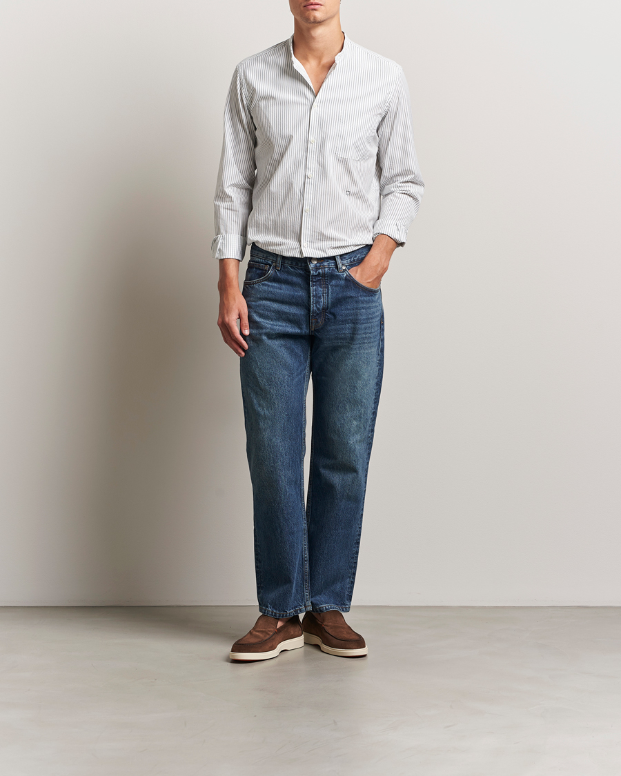 Herren | Hemden | Massimo Alba | Noto Guru Collar Shirt White/Green