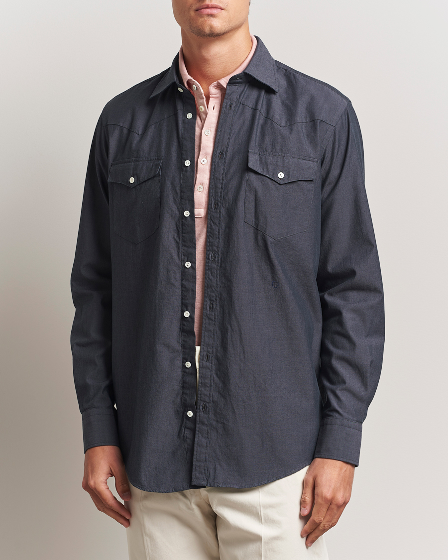Herren | Hemden | Massimo Alba | Arizona Western Shirt Dark Blue