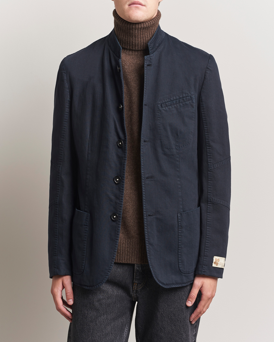Herren | Sakkos | Massimo Alba | Gstaad Bull Cotton Jacket Navy