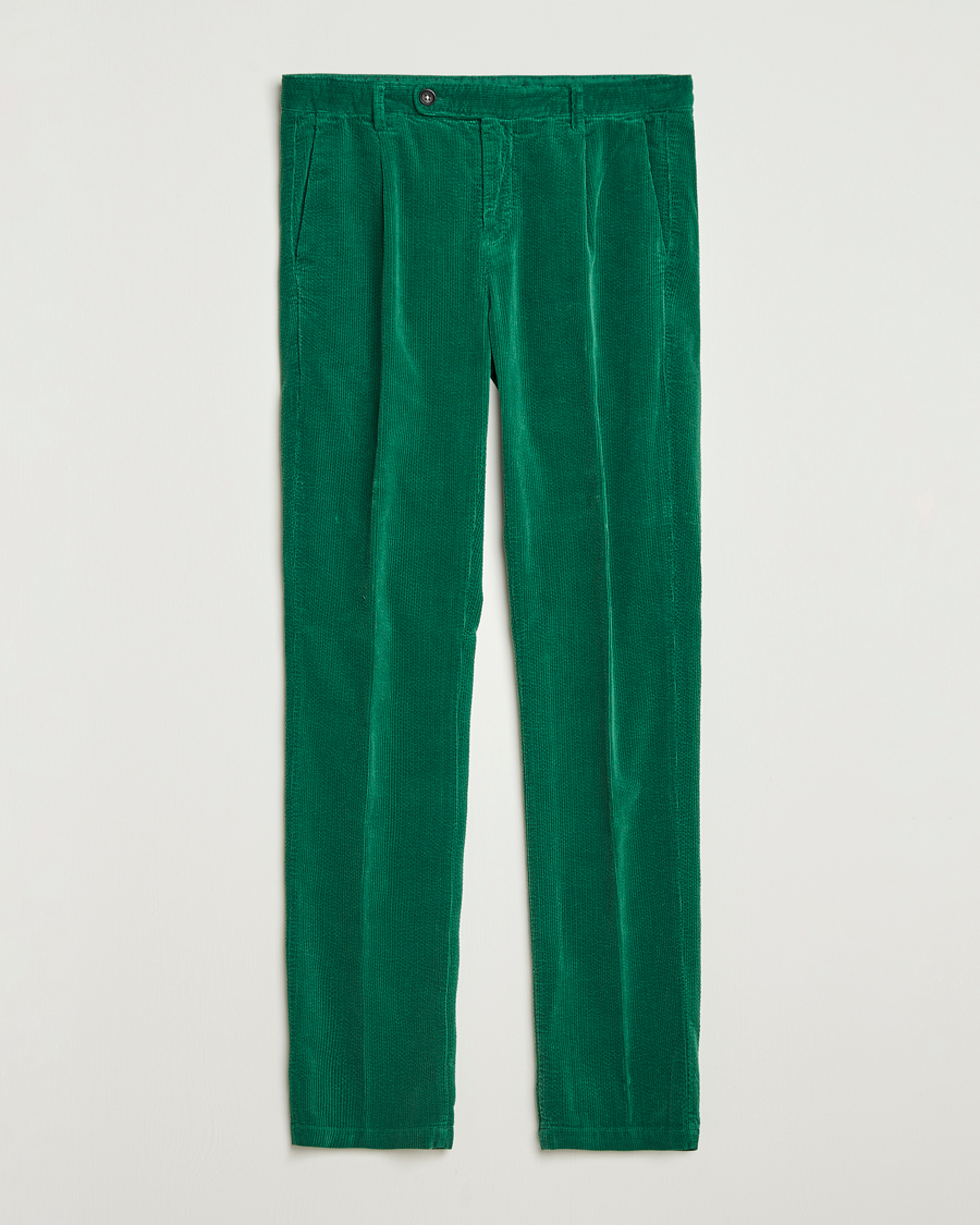 Herren | Hosen | Massimo Alba | Ionio Pleated Corduroy Pants Green