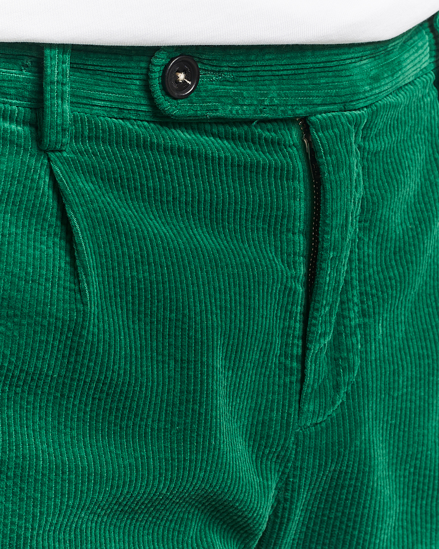 Herren | Hosen | Massimo Alba | Ionio Pleated Corduroy Pants Green