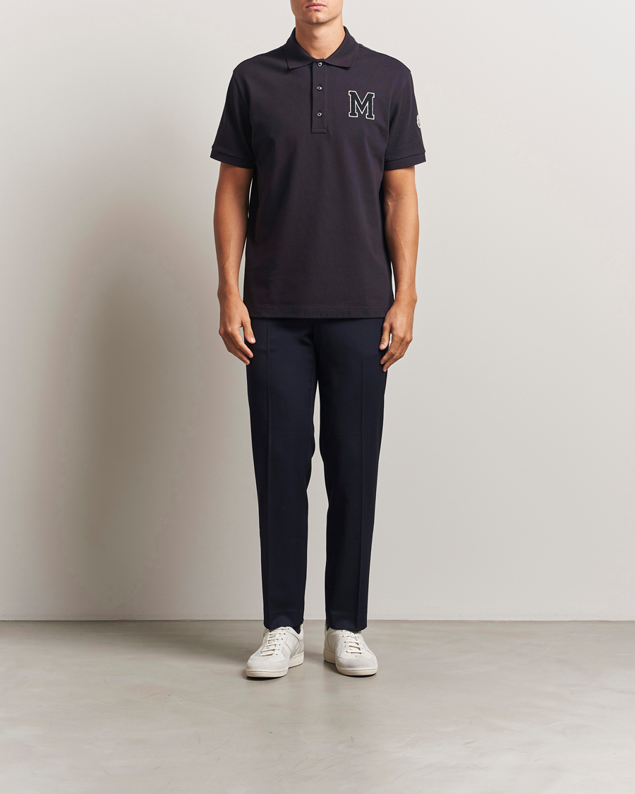 Herren | Poloshirts | Moncler | Archive Logo Polo Navy