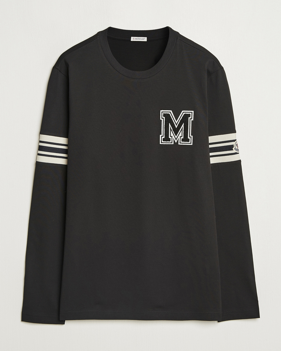 Herren | T-Shirts | Moncler | Archive Logo Long Sleeve T-Shirt Black